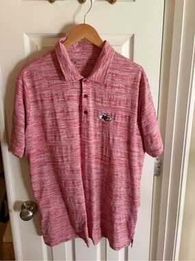 Kansas City Chiefs Red Heather Polo Shirt with Team Patch
